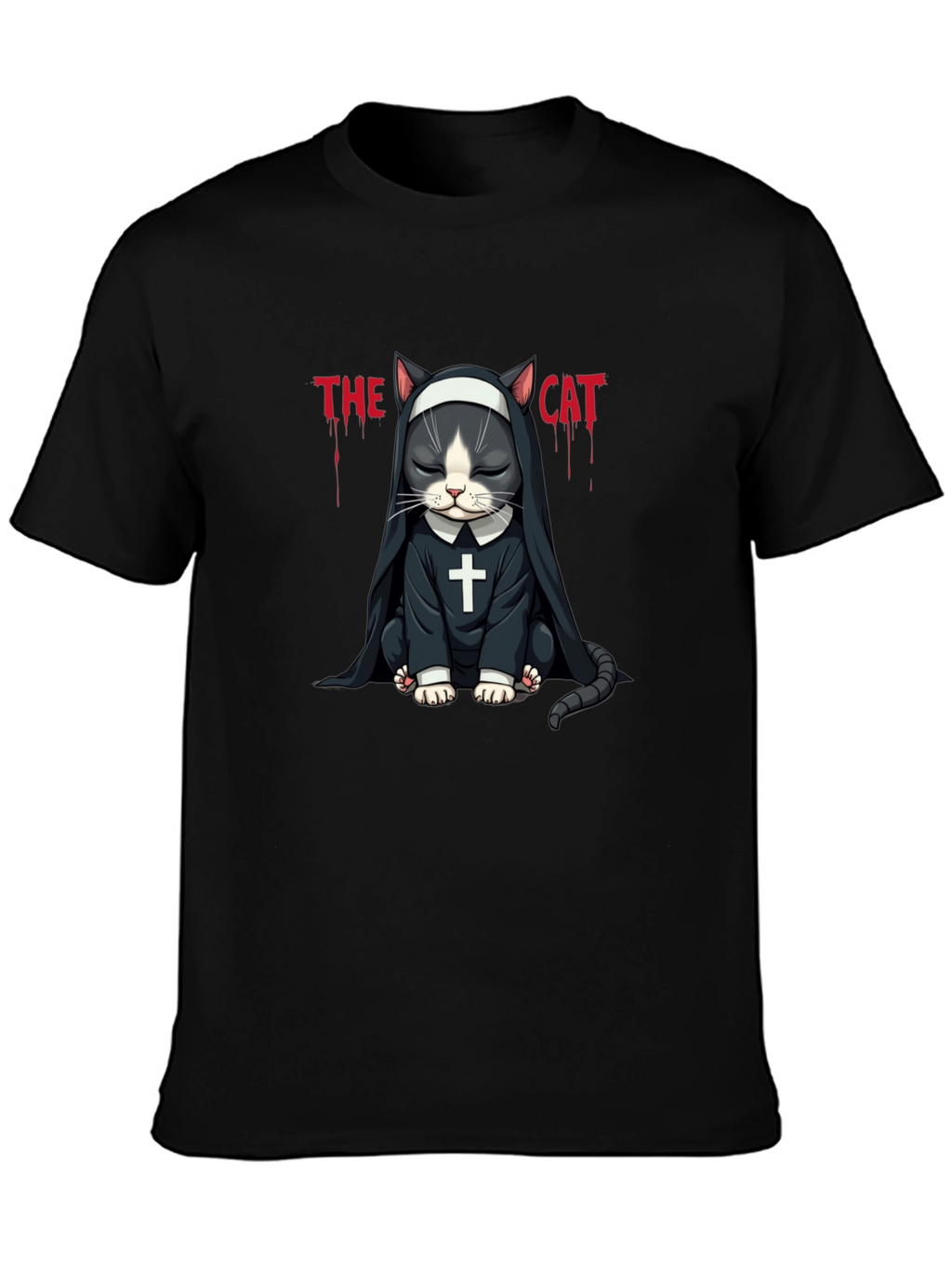 The Cat Nun T-Shirt - Funny Graphic Tee