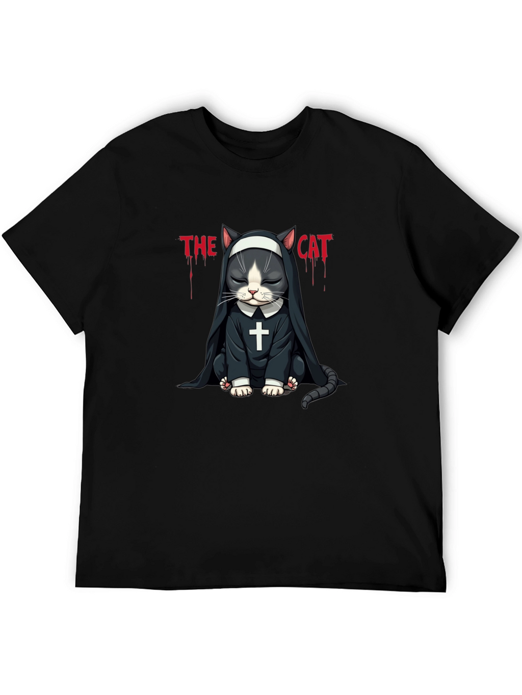 The Cat Nun T-Shirt - Funny Graphic Tee