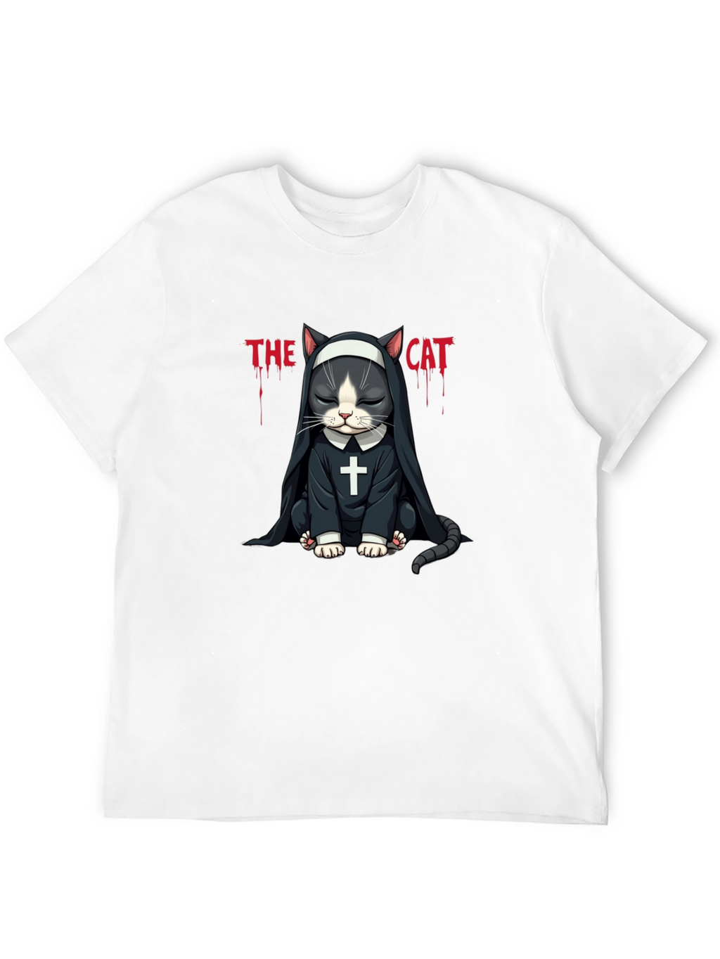 The Cat Nun T-Shirt - Funny Graphic Tee