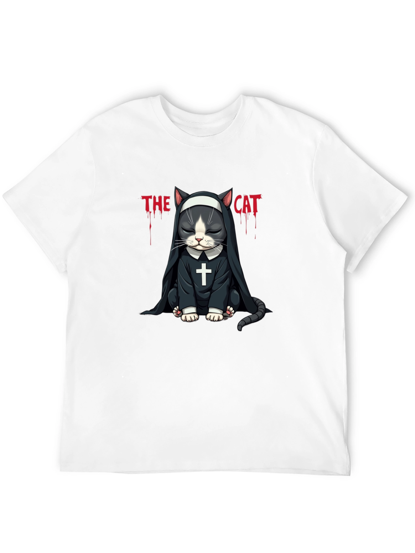 The Cat Nun T-Shirt - Funny Graphic Tee