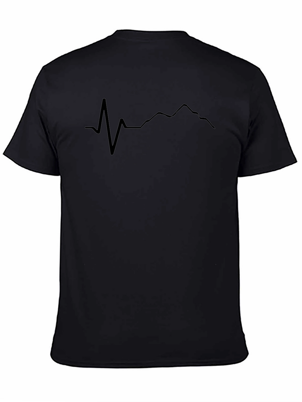 Mountain Heartbeat Tee - Black Graphic T-Shirt