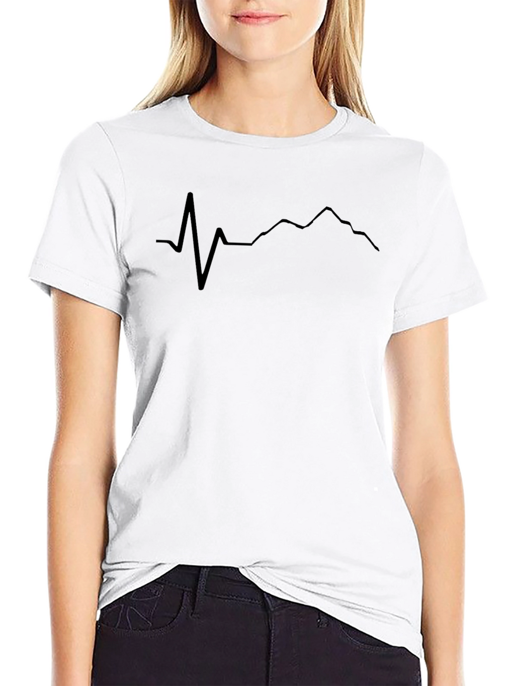 Mountain Heartbeat Tee - Black Graphic T-Shirt
