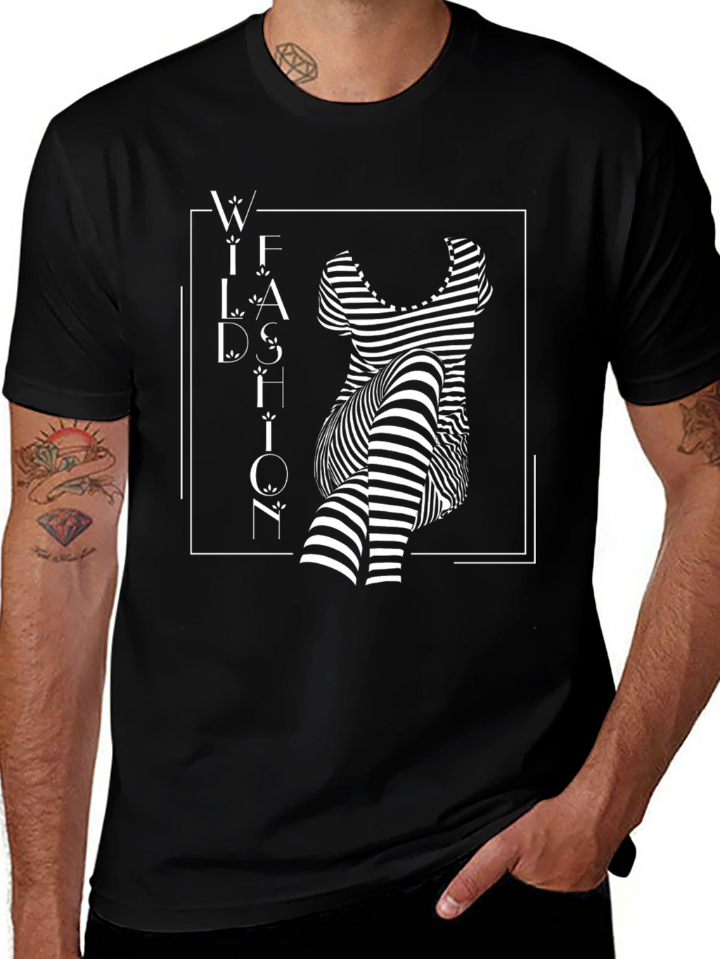 Wild Fashion Striped Illusion Tee
