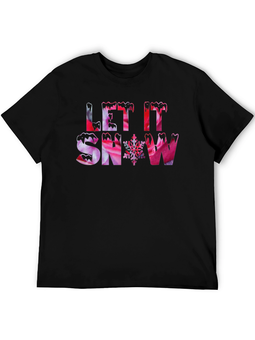 Let it Snow Black Graphic Tee