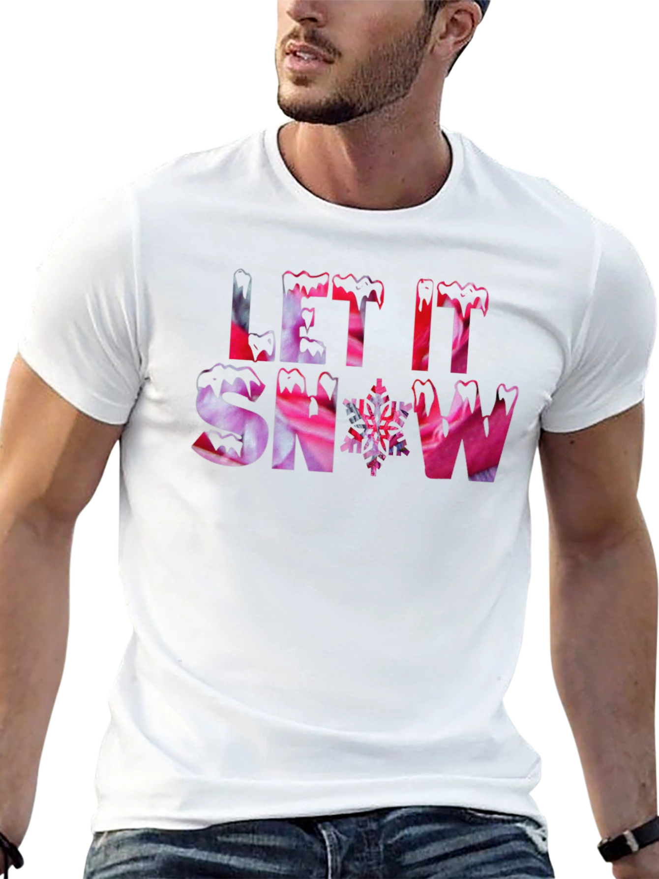Let it Snow Black Graphic Tee