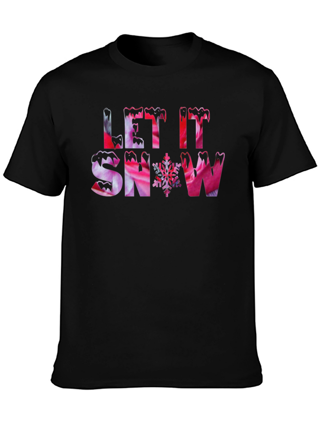 Let it Snow Black Graphic Tee