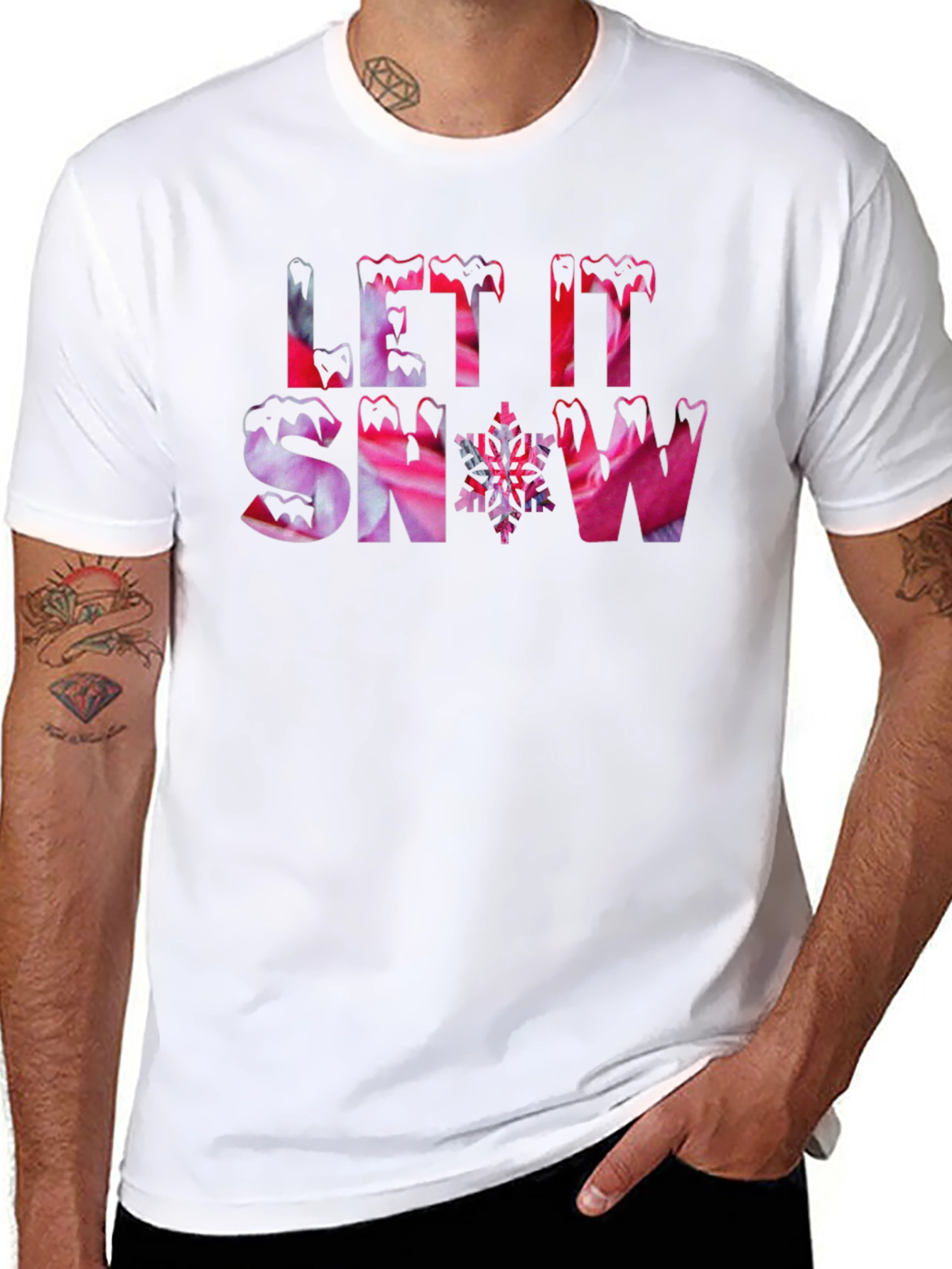 Let it Snow Black Graphic Tee
