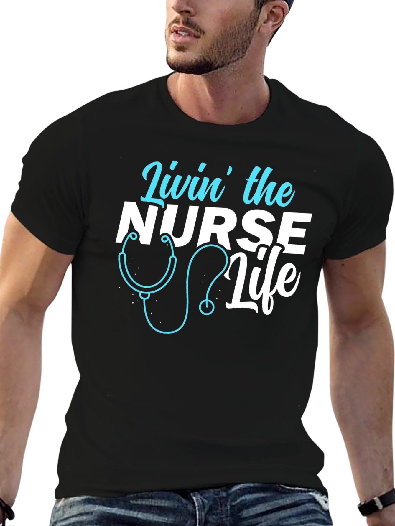 Livin the Nurse Life Graphic T-Shirt