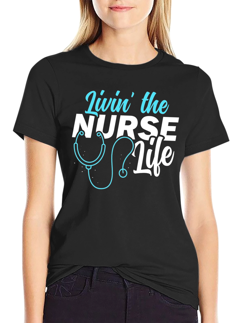 Livin the Nurse Life Graphic T-Shirt