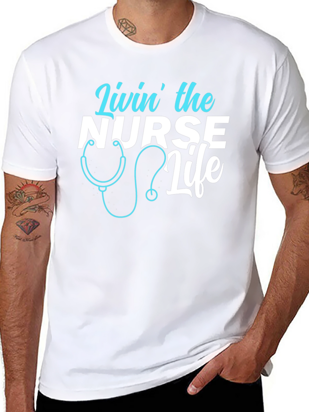 Livin the Nurse Life Graphic T-Shirt