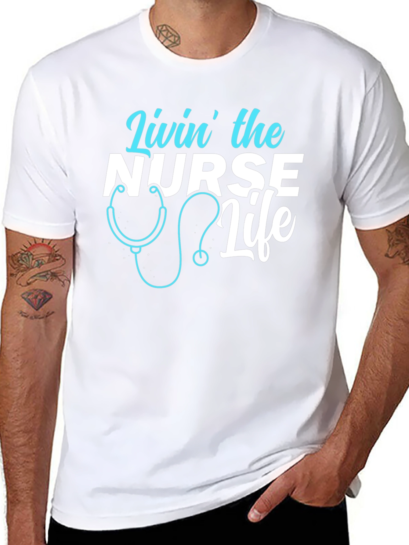 Livin the Nurse Life Graphic T-Shirt