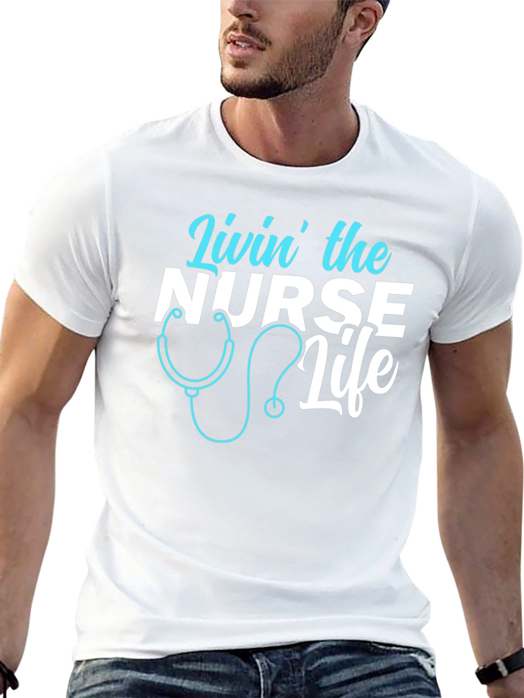 Livin the Nurse Life Graphic T-Shirt