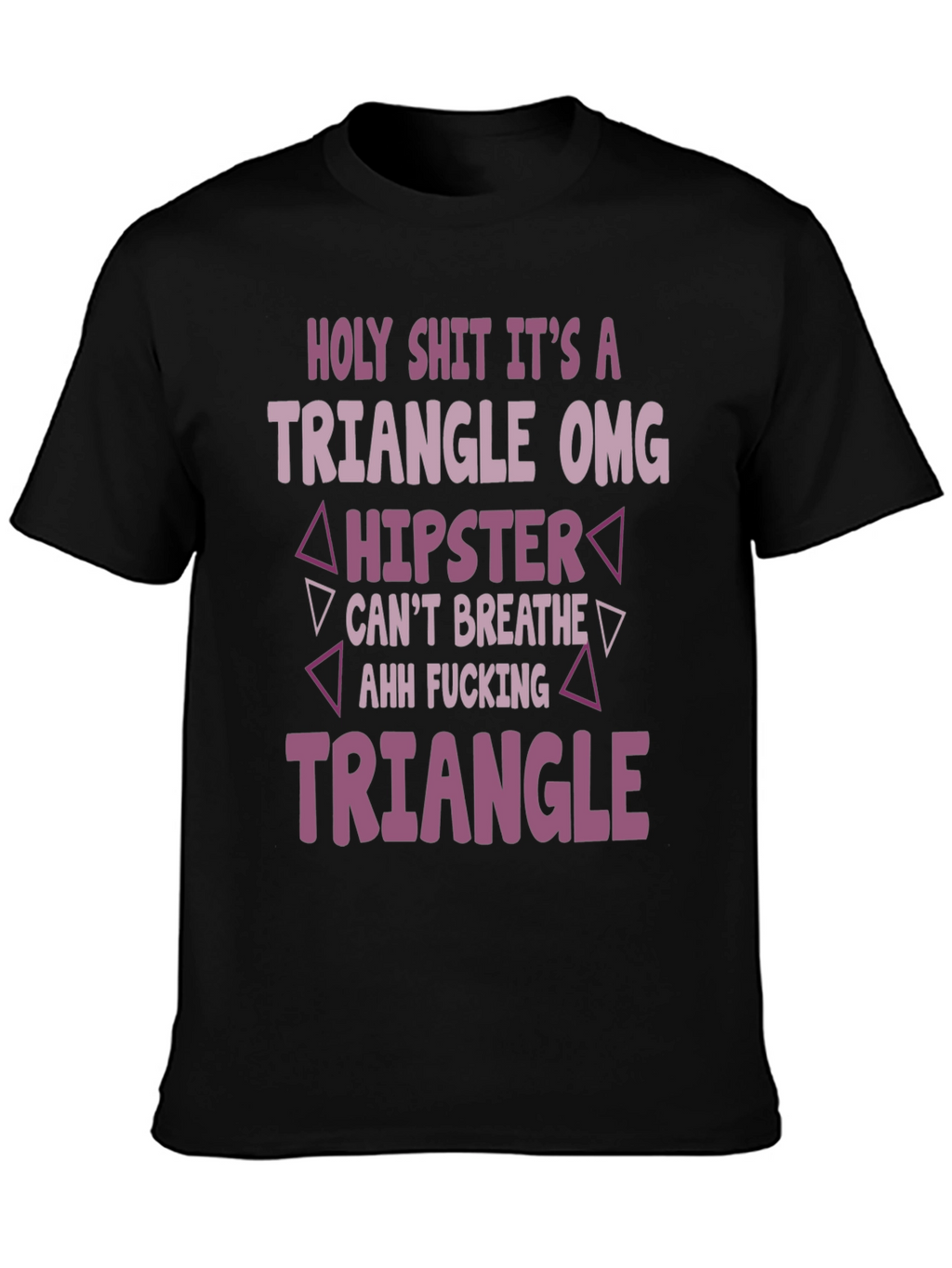 Triangle Hipster Graphic Tee - Mens Black T-Shirt