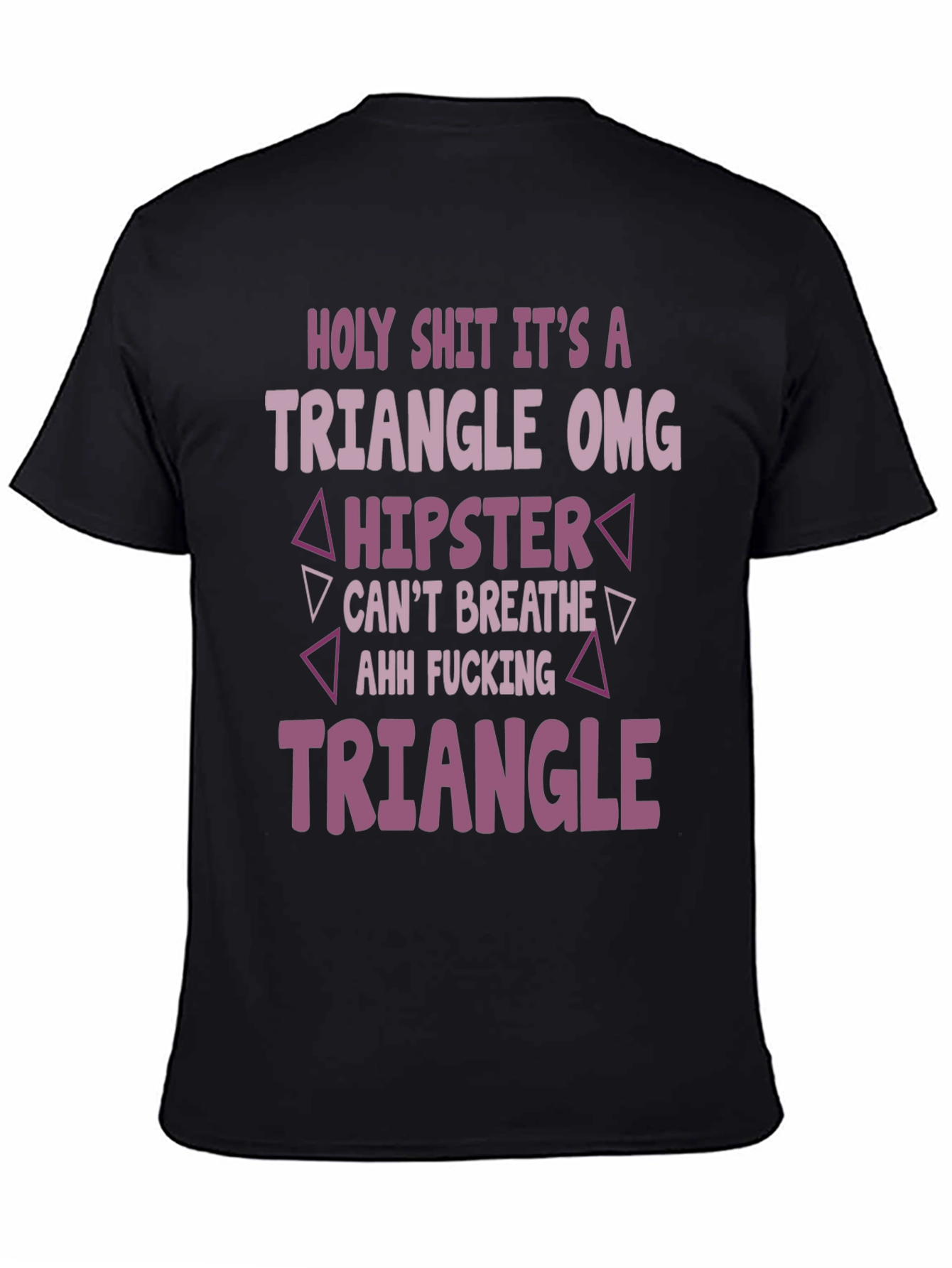 Triangle Hipster Graphic Tee - Mens Black T-Shirt