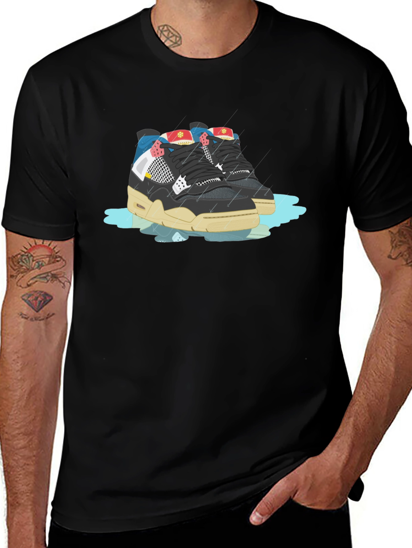Sneaker Graphic Black T-Shirt