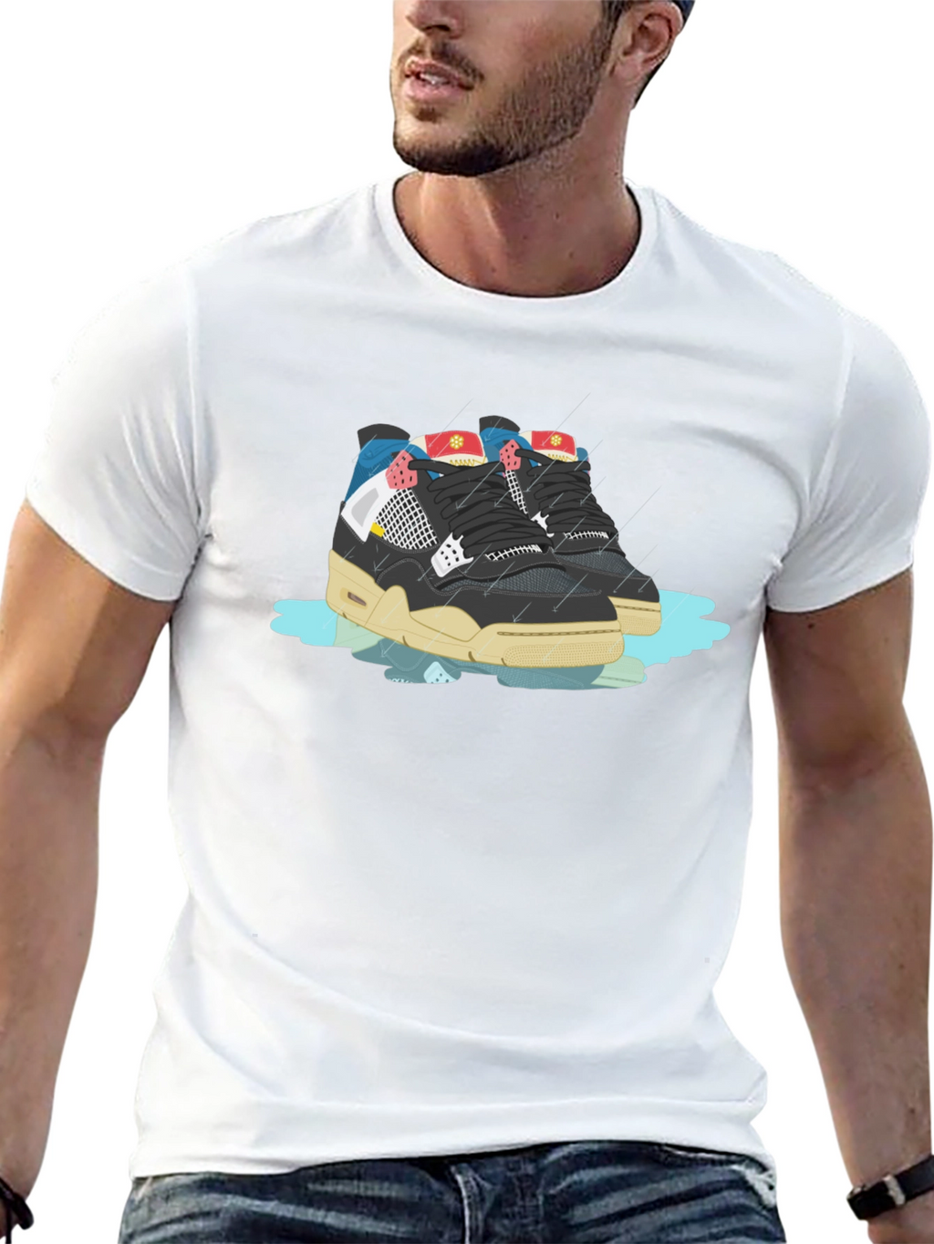 Sneaker Graphic Black T-Shirt