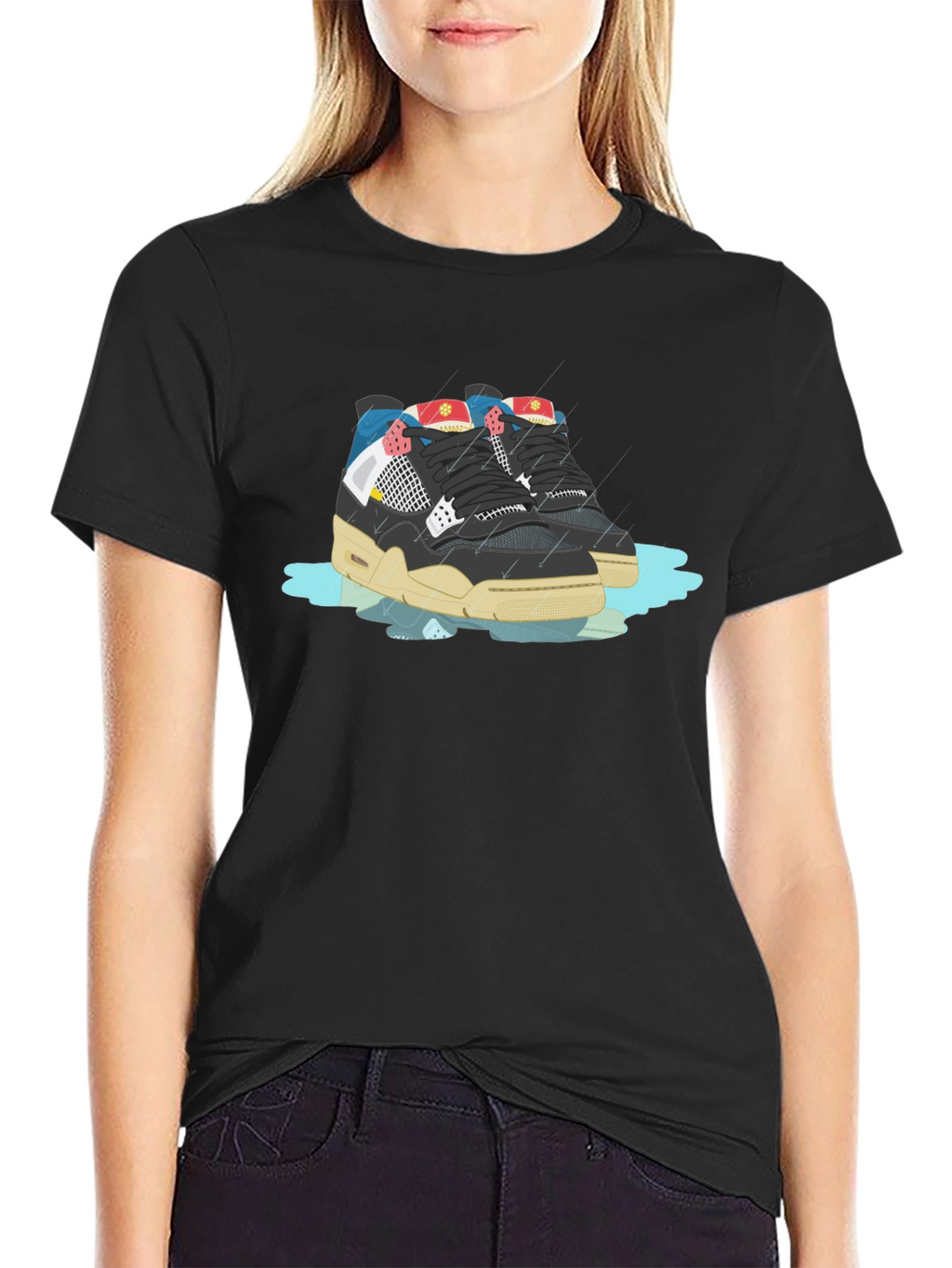 Sneaker Graphic Black T-Shirt