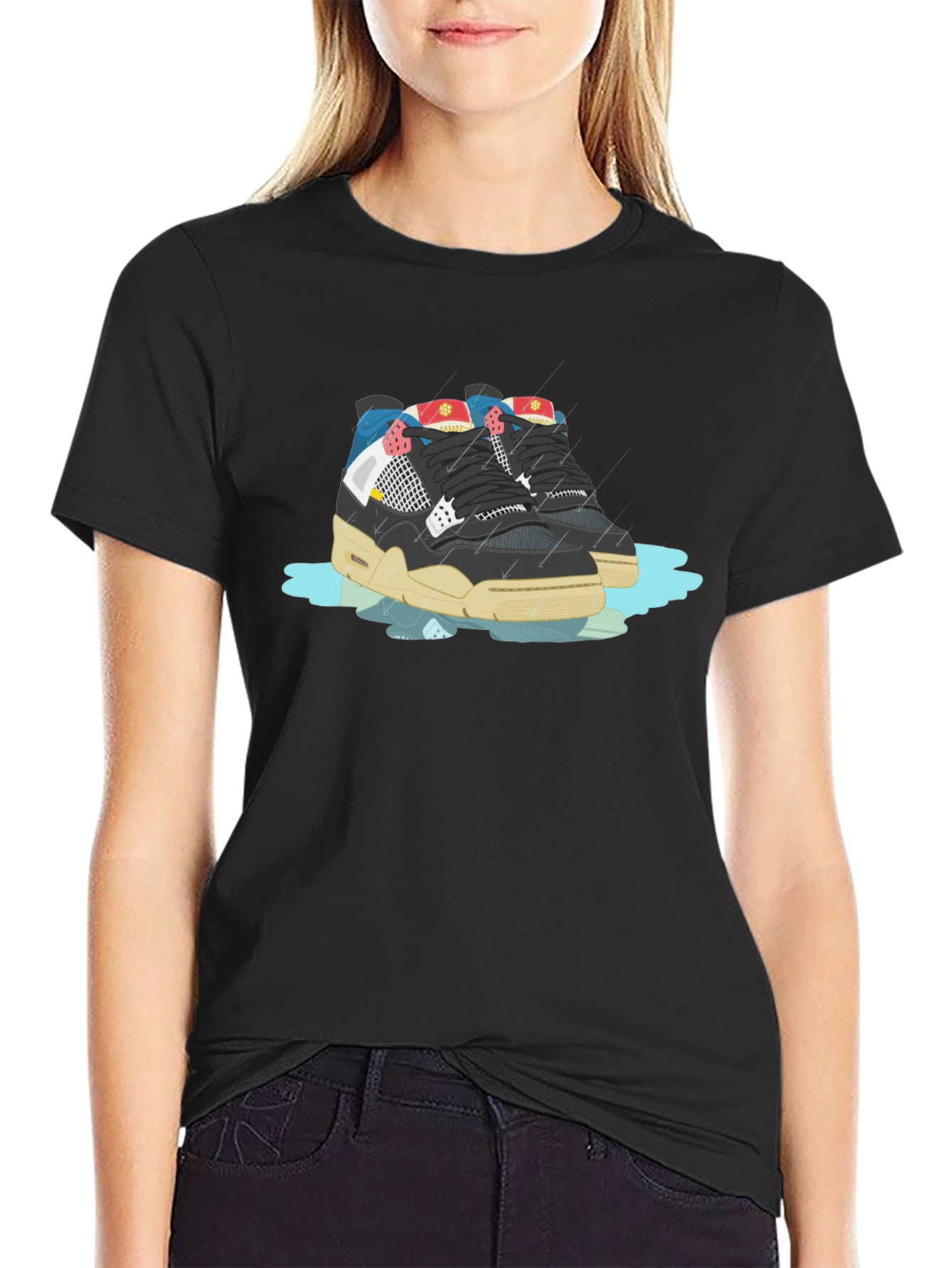 Sneaker Graphic Black T-Shirt