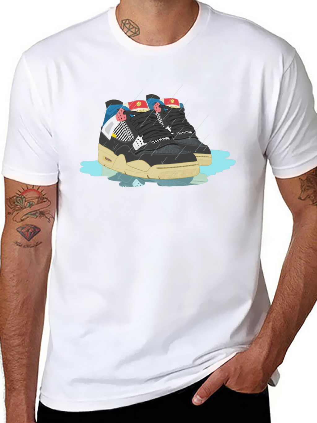 Sneaker Graphic Black T-Shirt