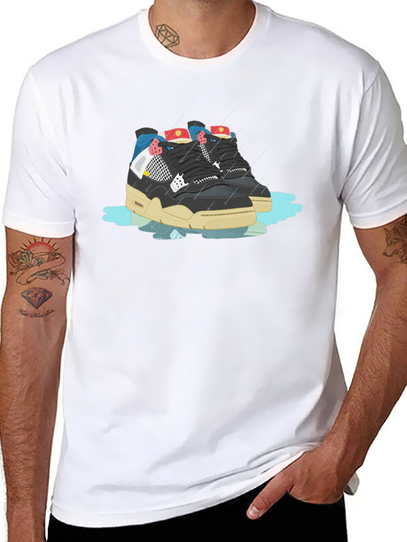 Sneaker Graphic Black T-Shirt