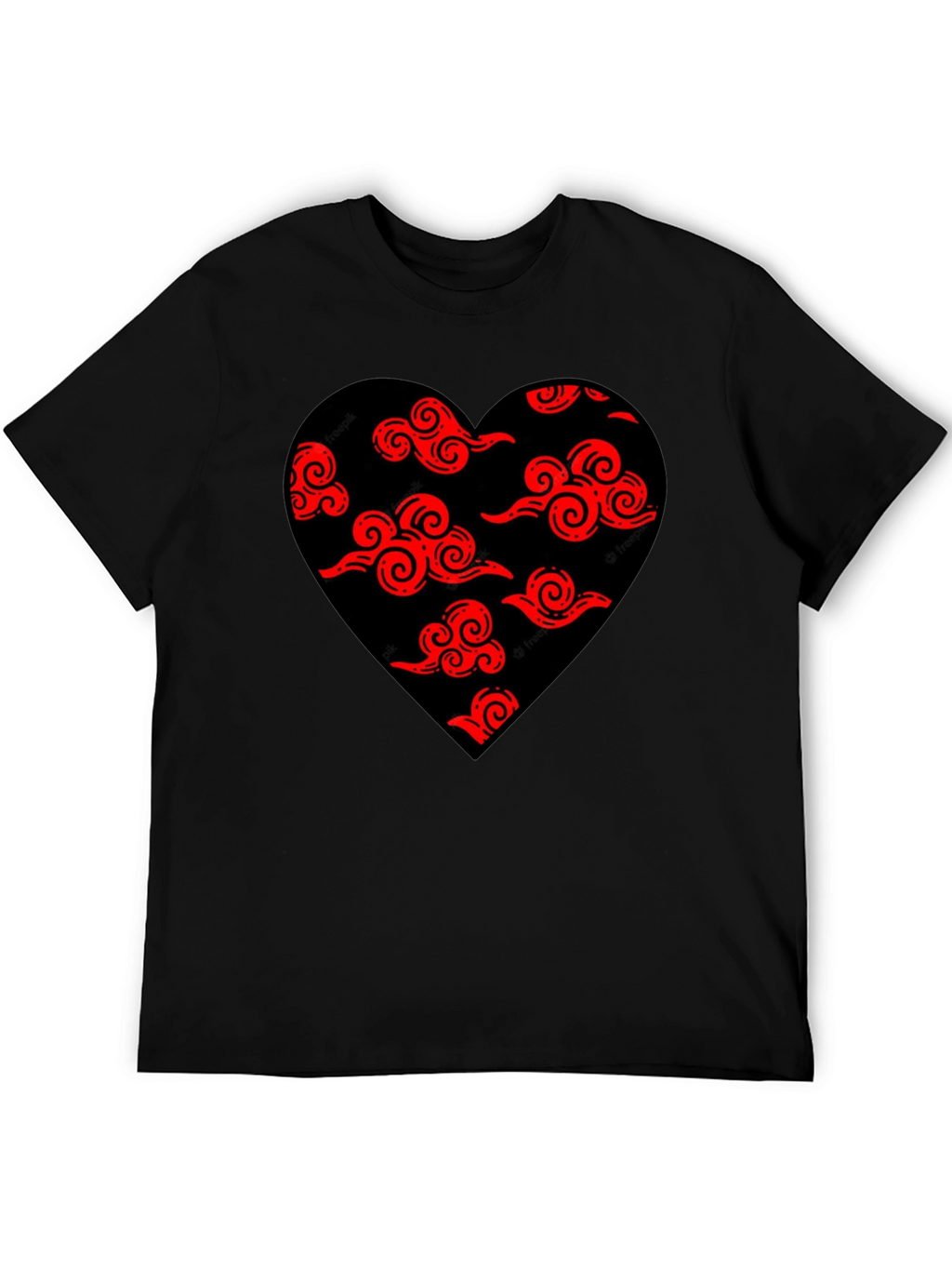 Akatsuki Cloud Heart Black T-Shirt