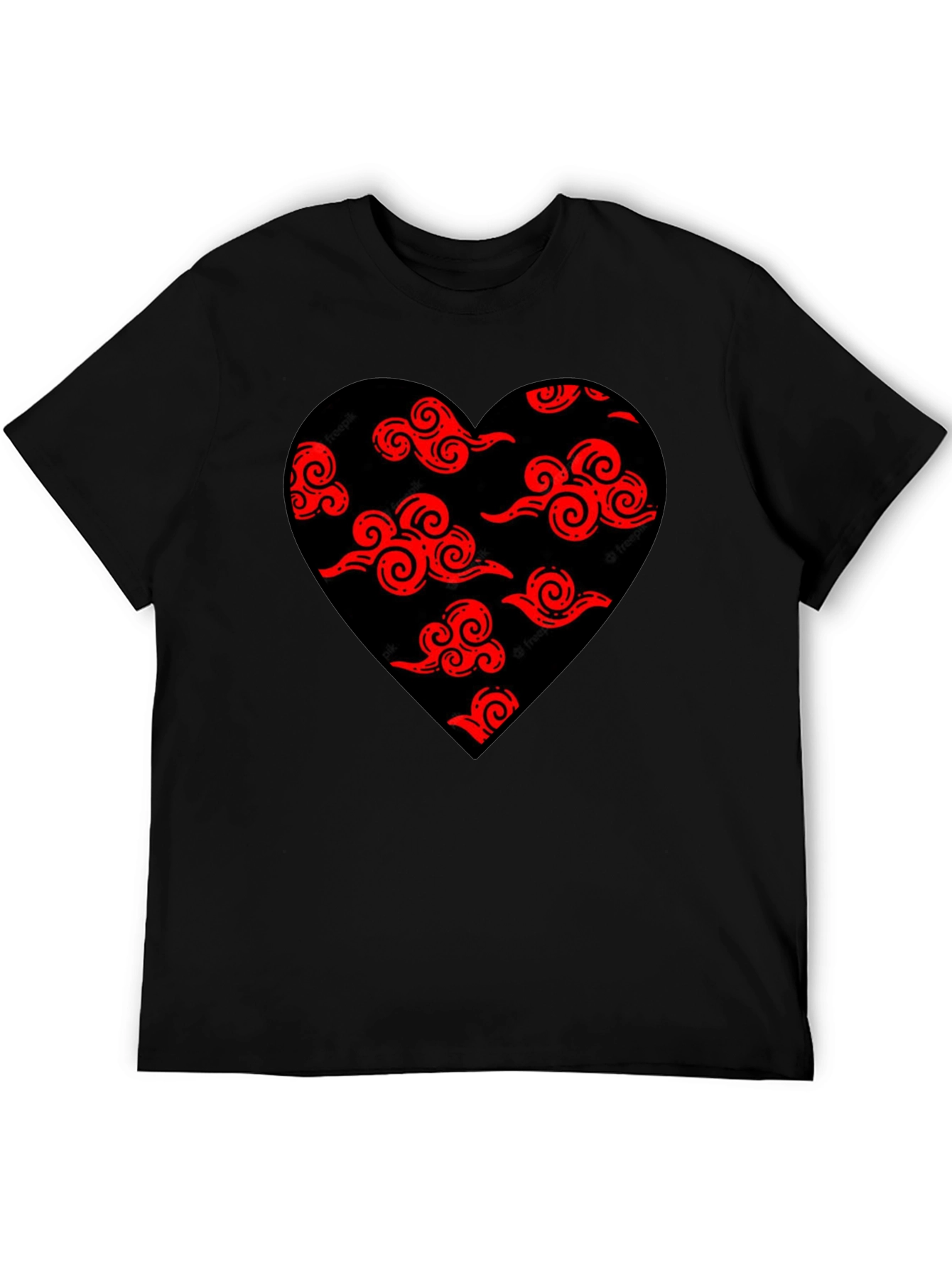 Akatsuki Cloud Heart Black T-Shirt