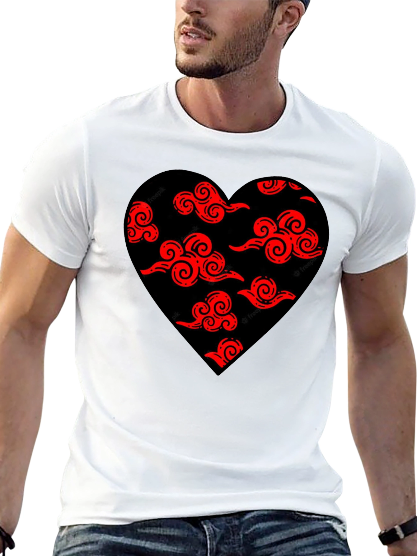 Akatsuki Cloud Heart Black T-Shirt
