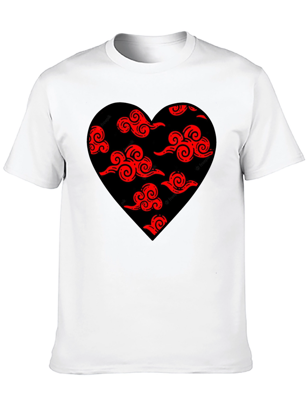 Akatsuki Cloud Heart Black T-Shirt