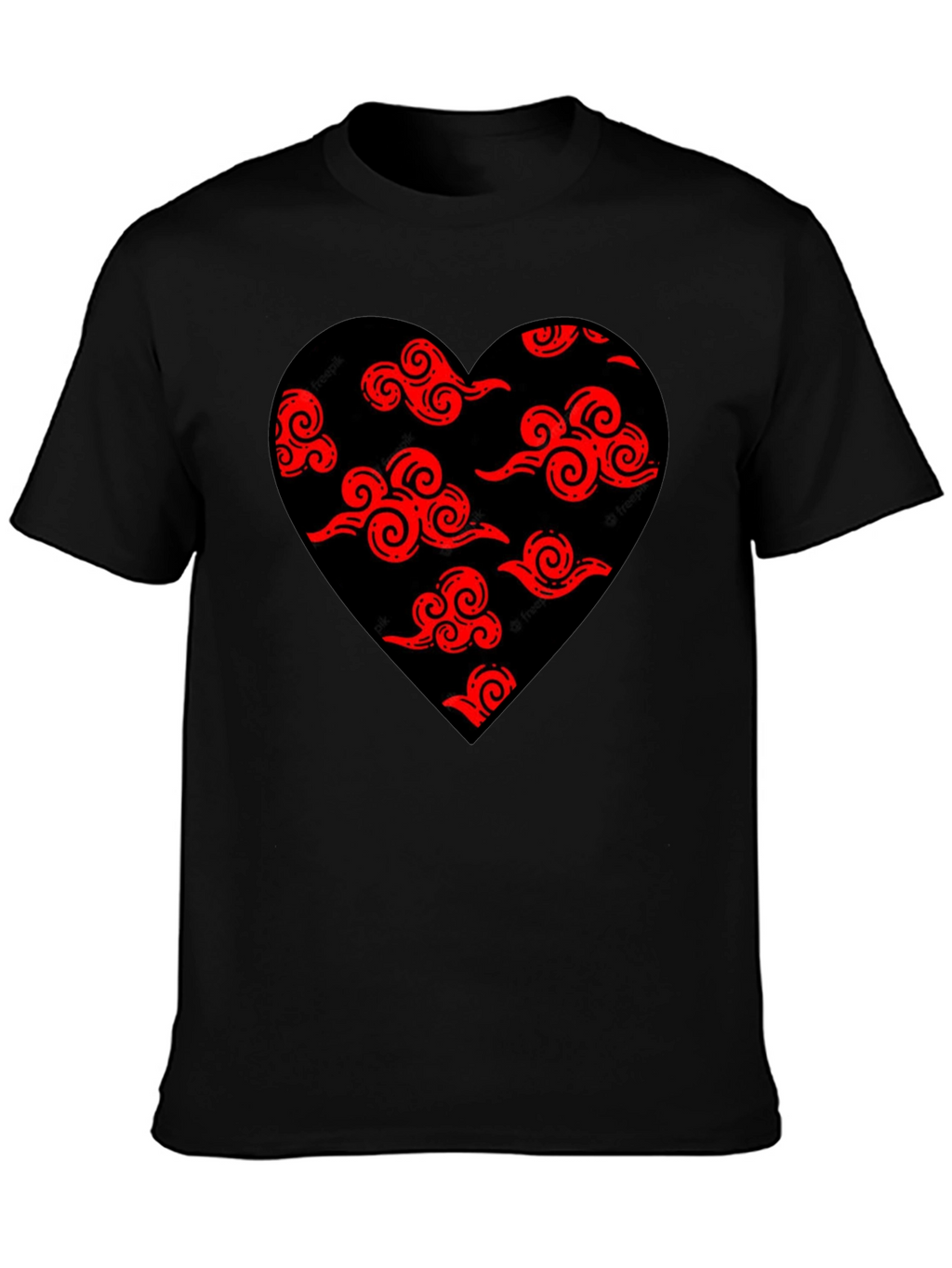 Akatsuki Cloud Heart Black T-Shirt