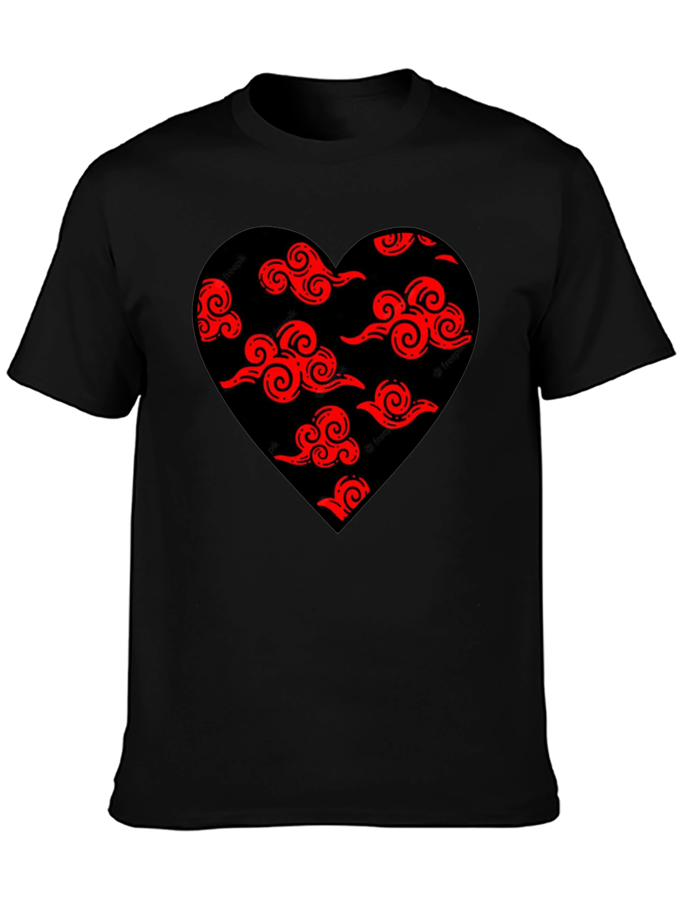 Akatsuki Cloud Heart Black T-Shirt