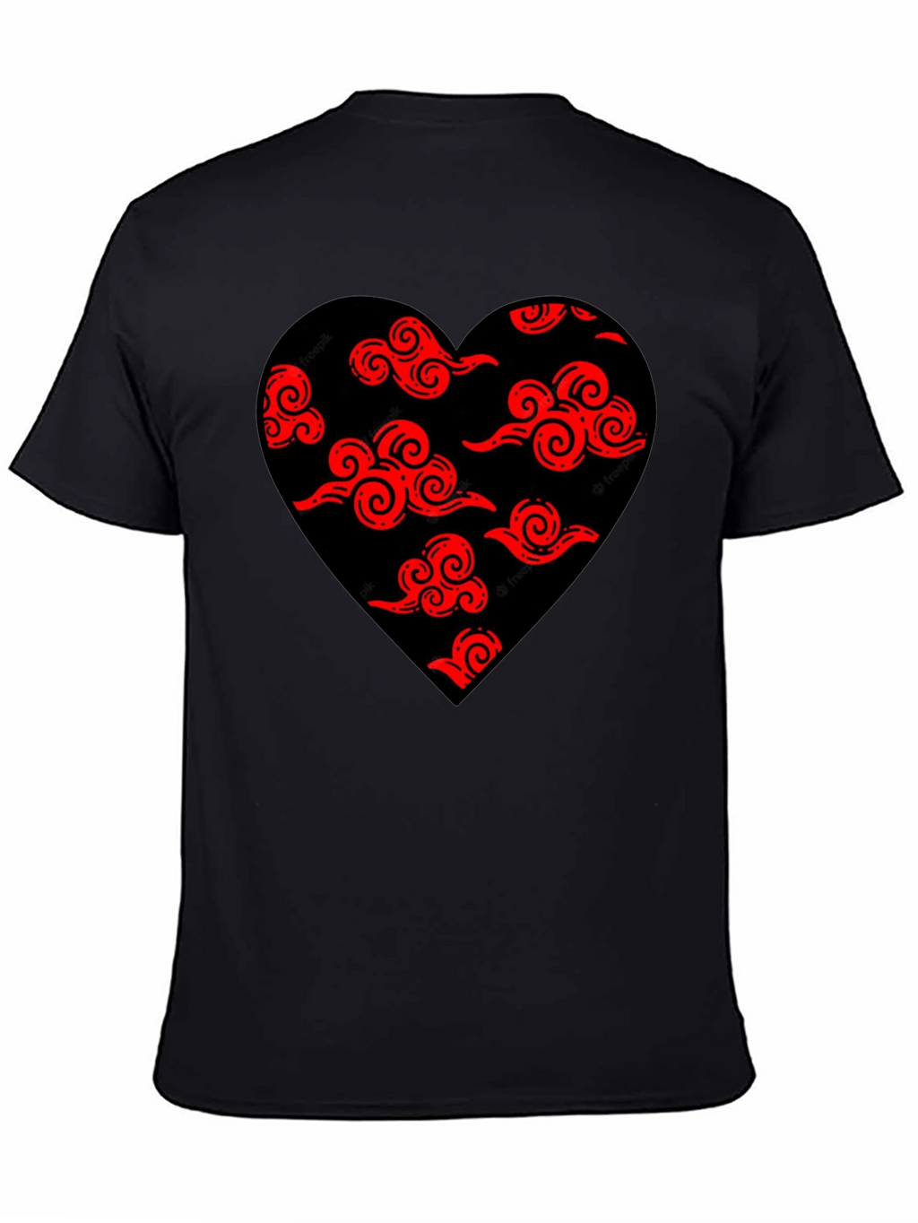Akatsuki Cloud Heart Black T-Shirt