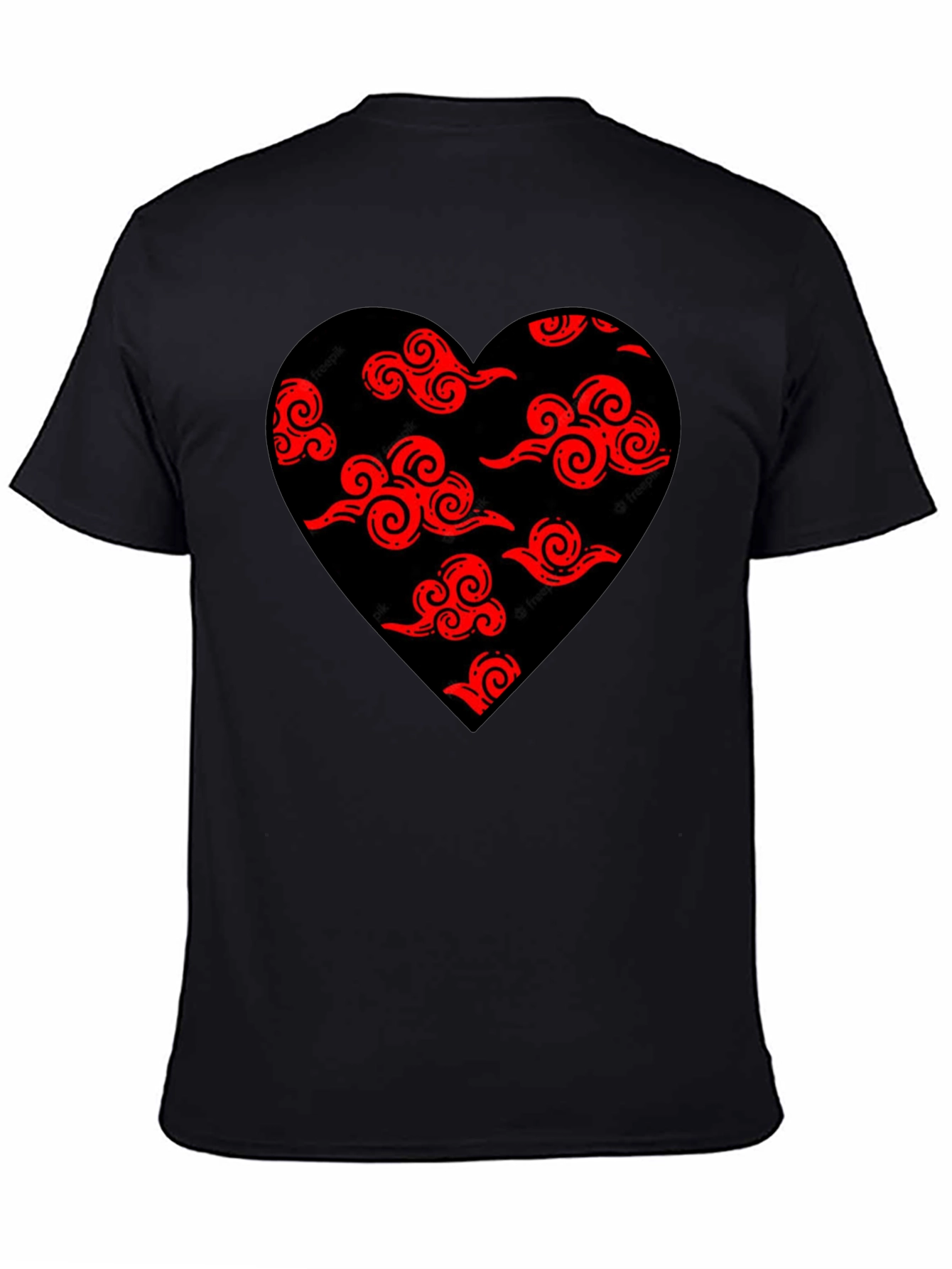 Akatsuki Cloud Heart Black T-Shirt