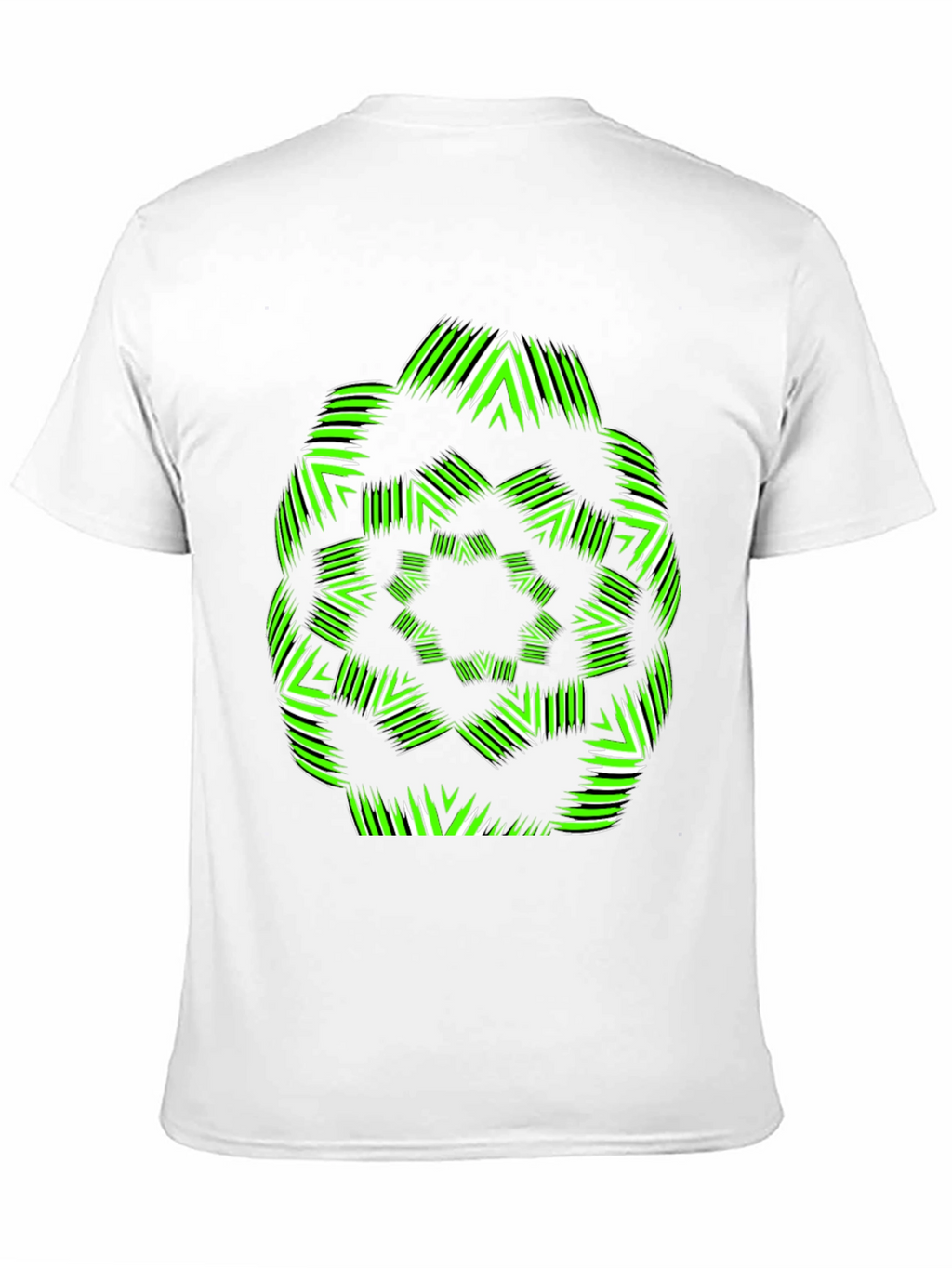 Geometric Green & White Graphic T-Shirt