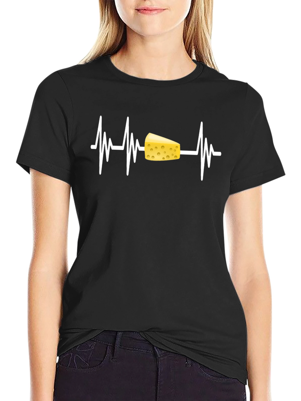 Cheese Heartbeat T-Shirt - Food Lover Tee