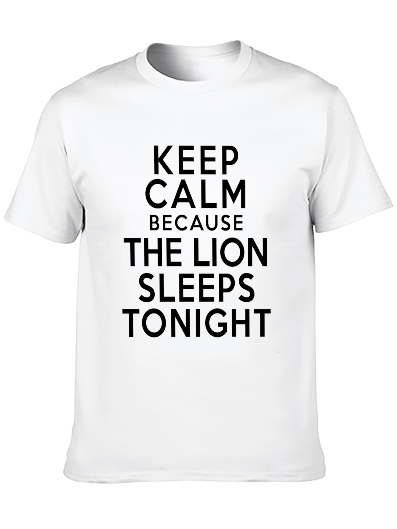 Keep Calm Lion Sleeps Tonight Black Graphic Tee