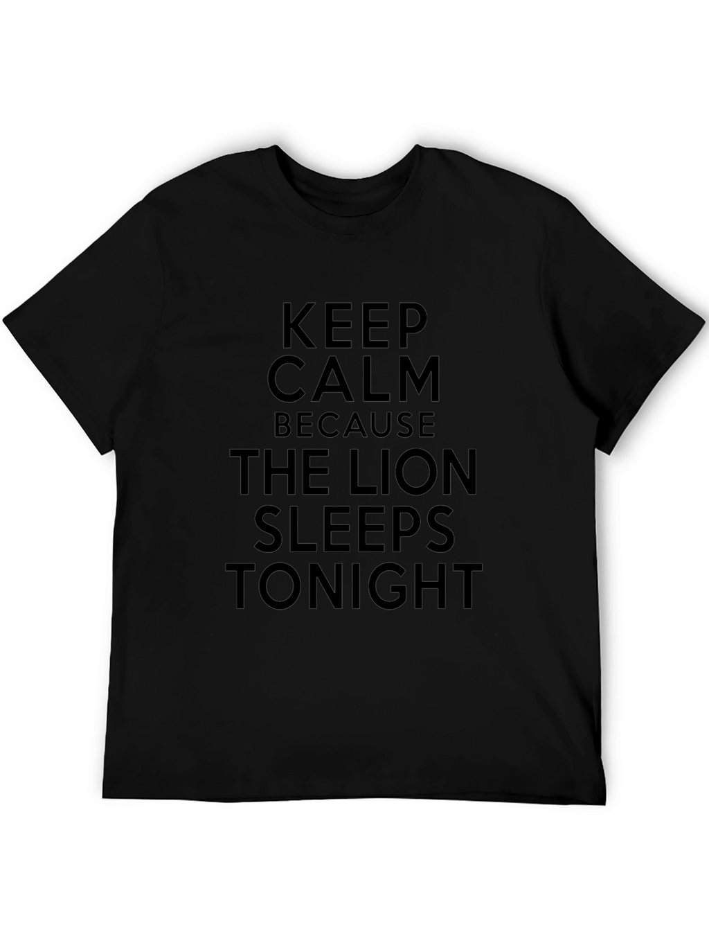 Keep Calm Lion Sleeps Tonight Black Graphic Tee