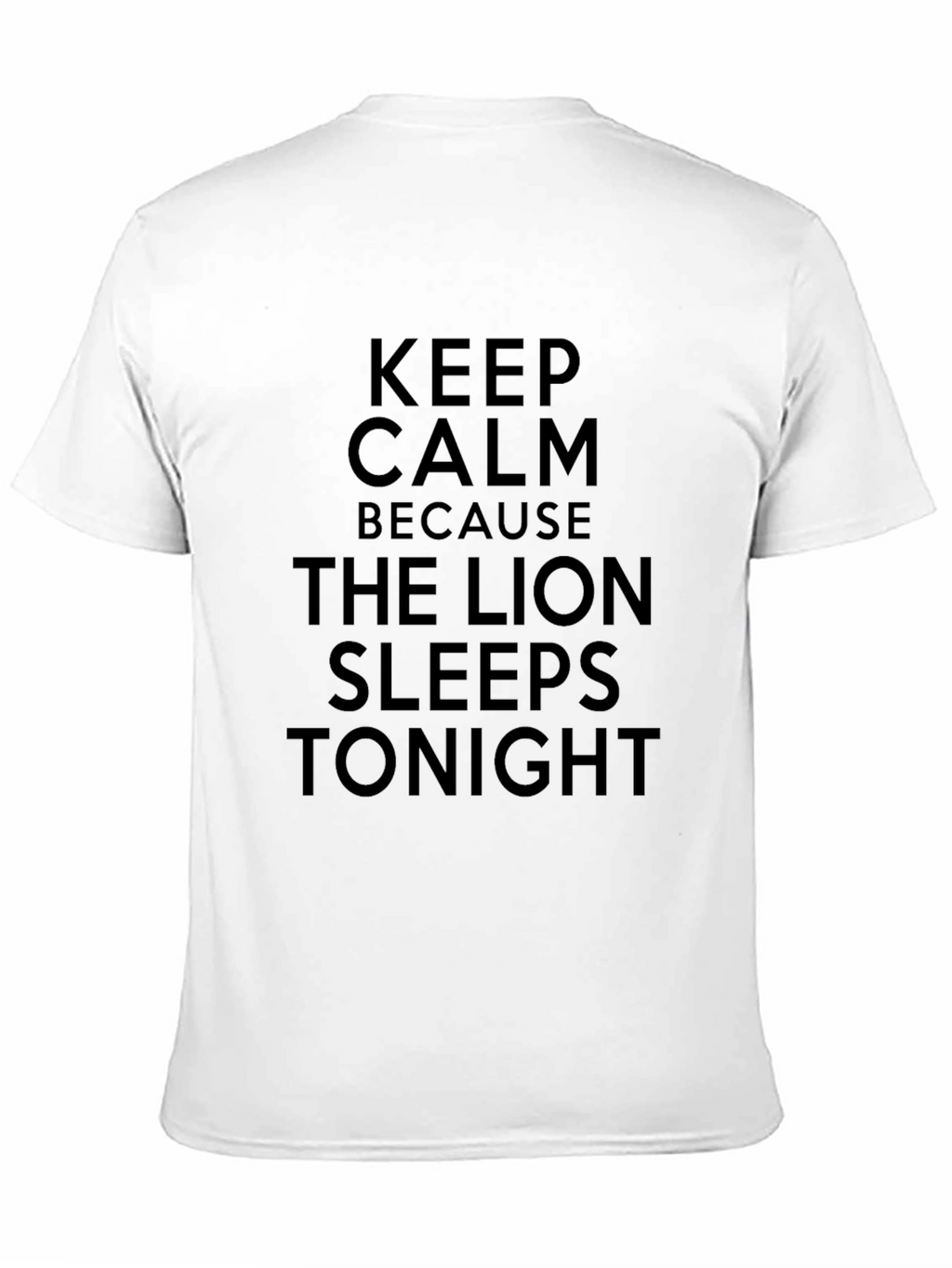 Keep Calm Lion Sleeps Tonight Black Graphic Tee