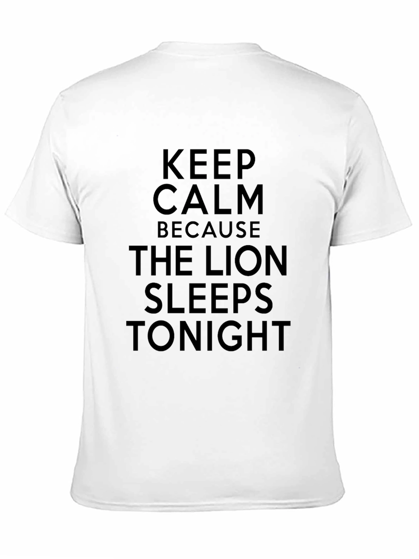 Keep Calm Lion Sleeps Tonight Black Graphic Tee