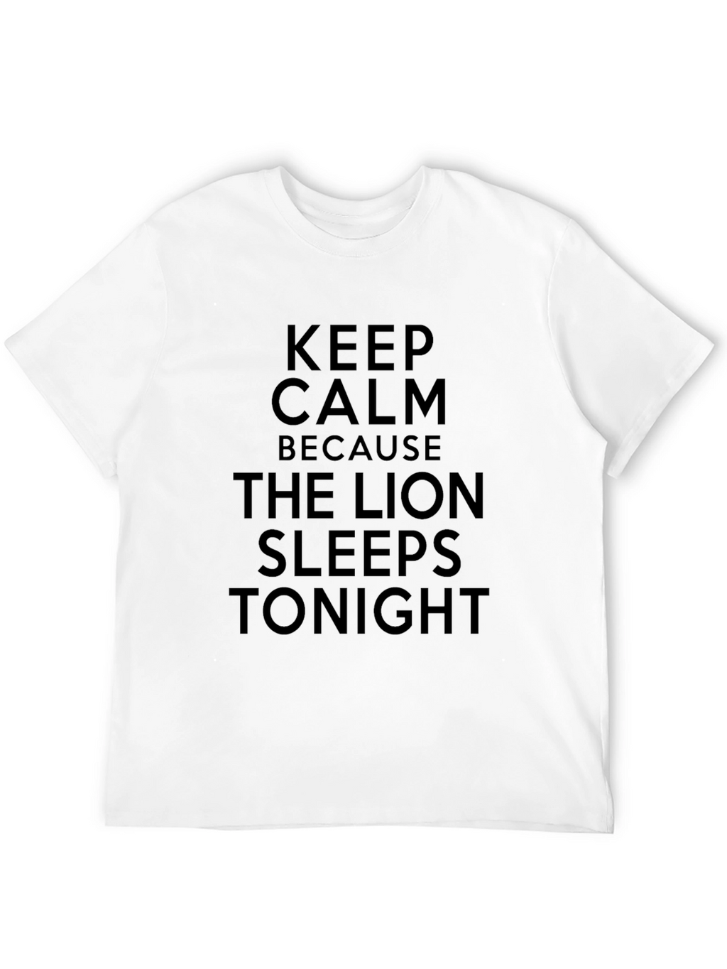 Keep Calm Lion Sleeps Tonight Black Graphic Tee