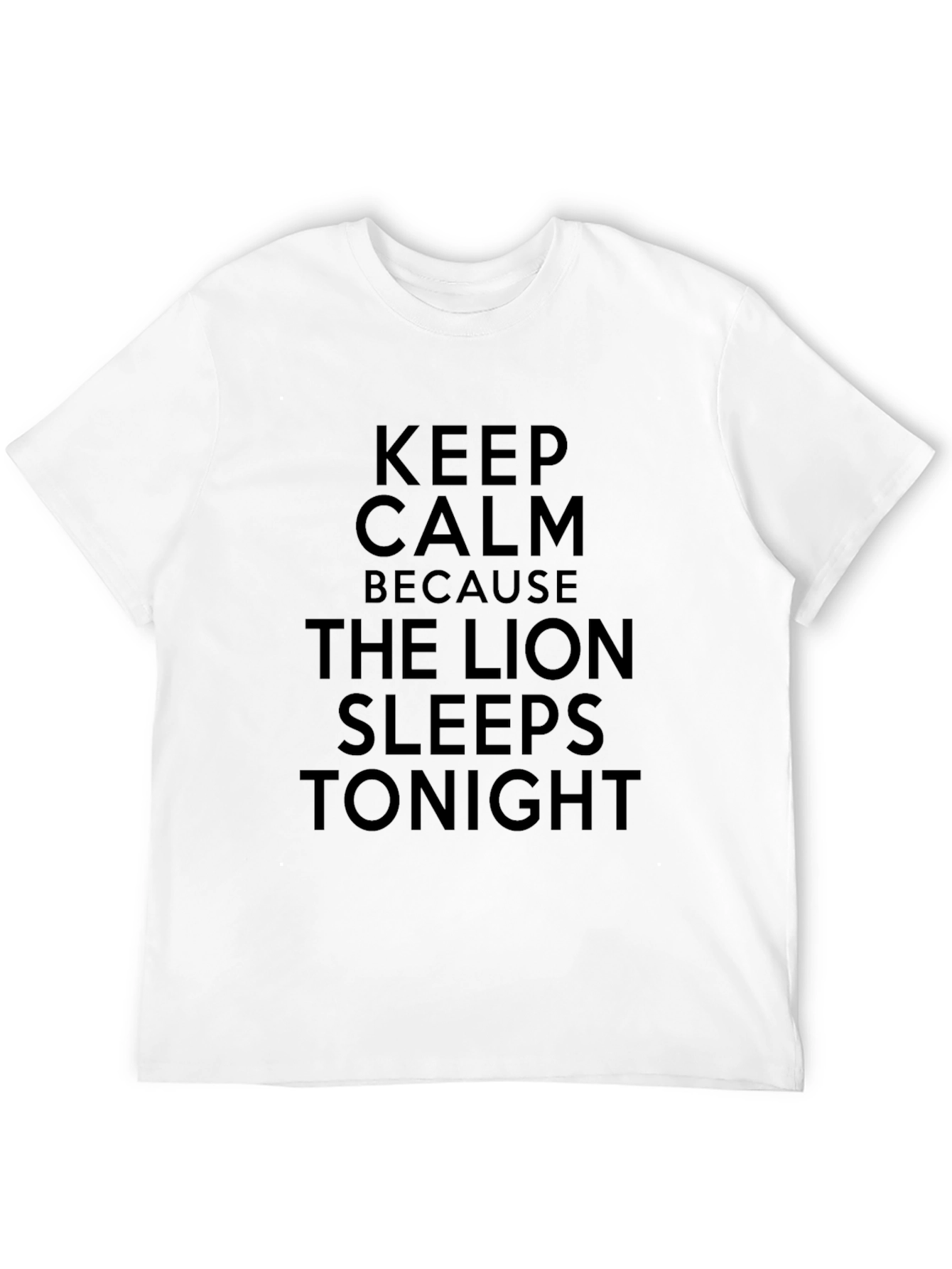 Keep Calm Lion Sleeps Tonight Black Graphic Tee
