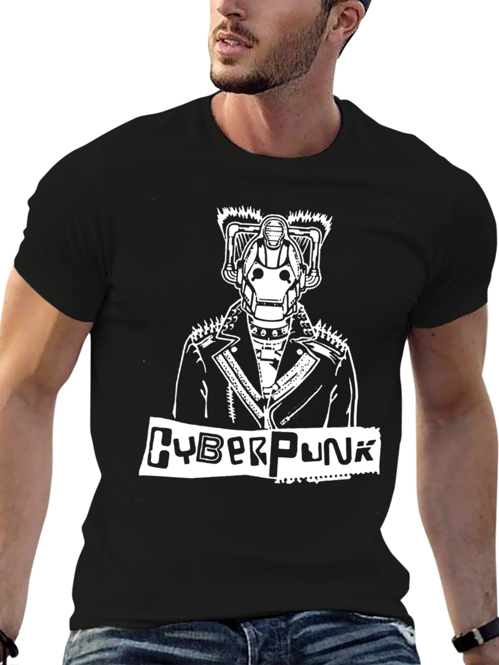 Cyberpunk Robot Graphic T-Shirt