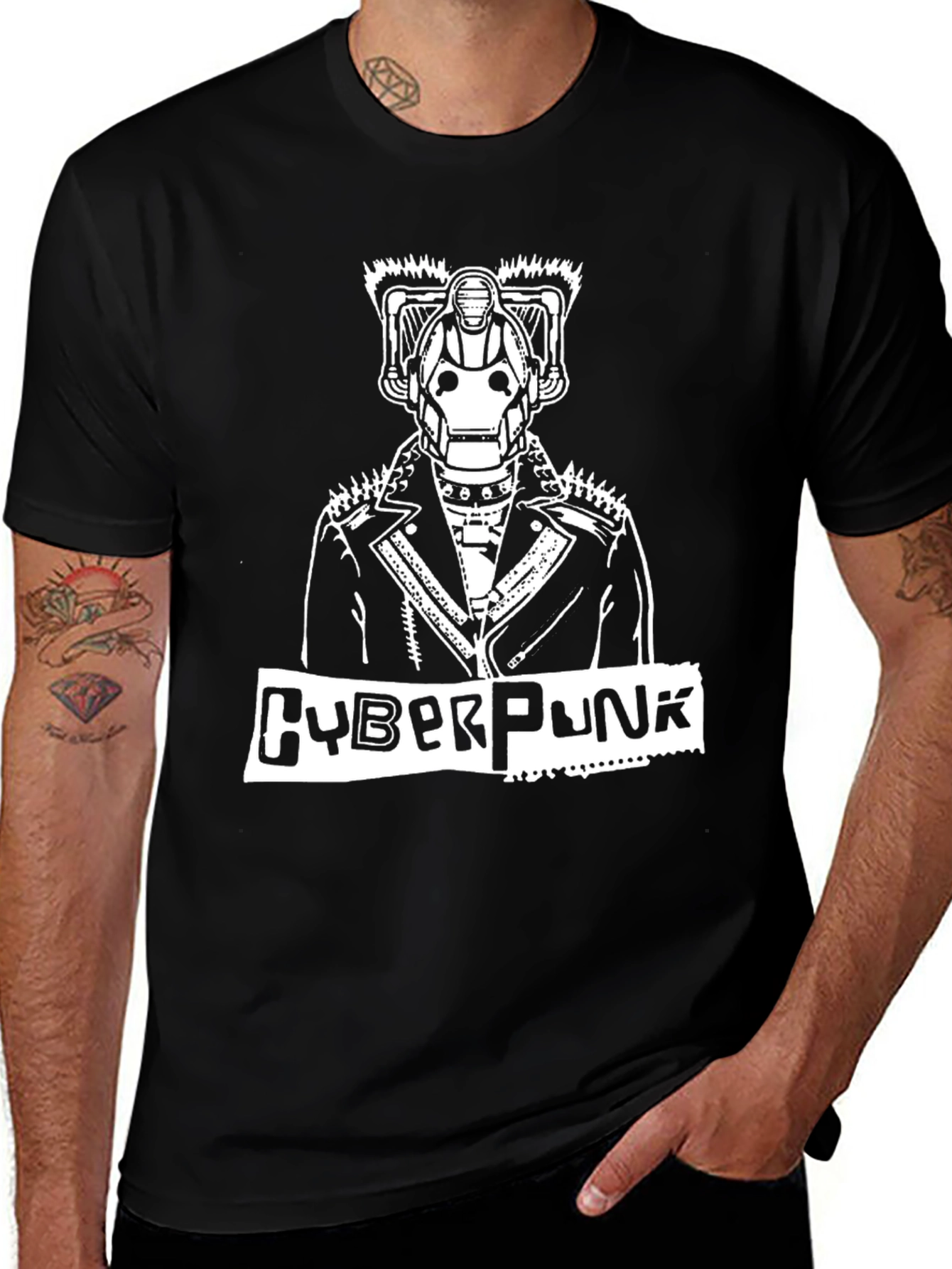 Cyberpunk Robot Graphic T-Shirt