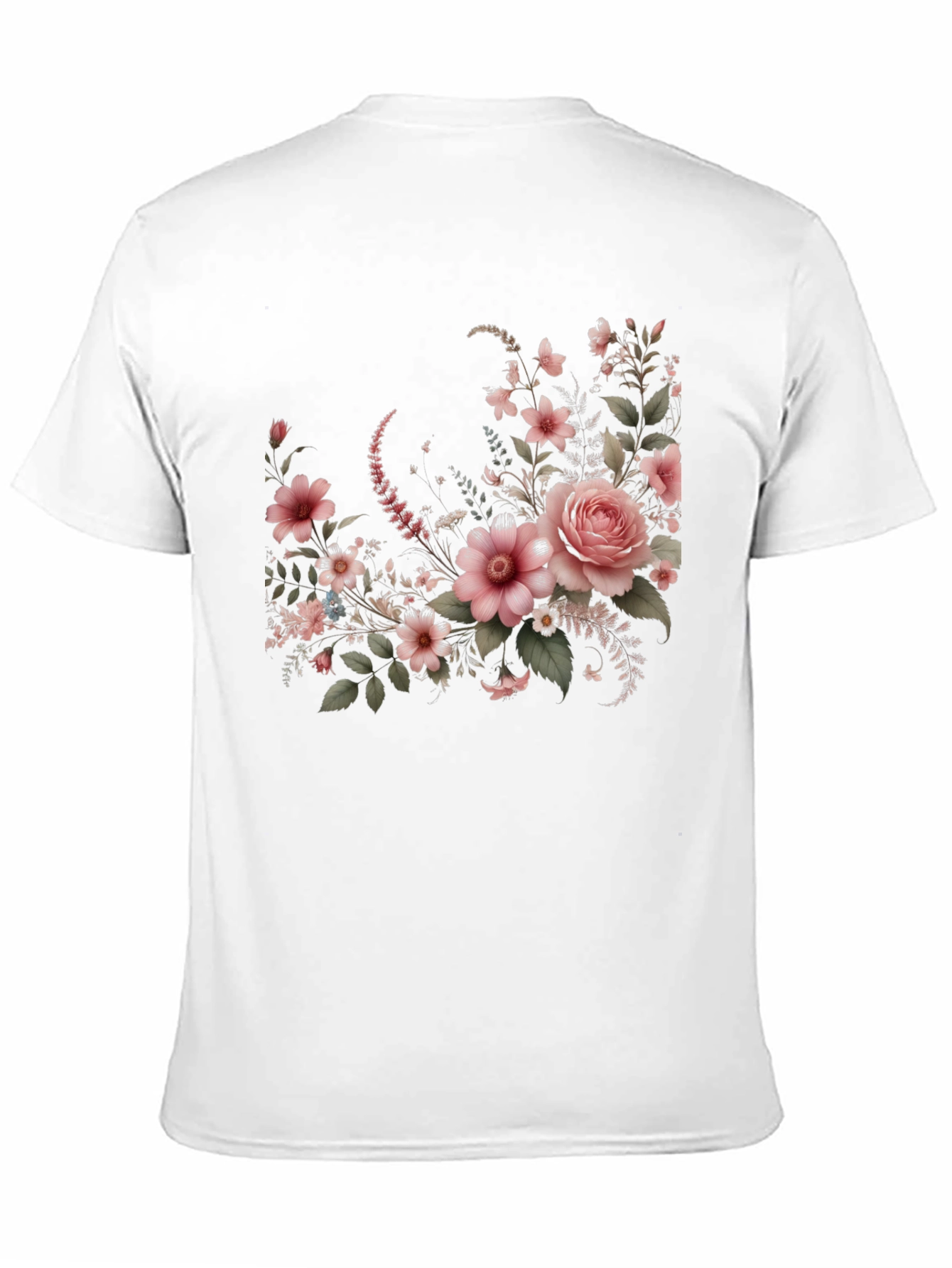 Floral Graphic Black T-Shirt