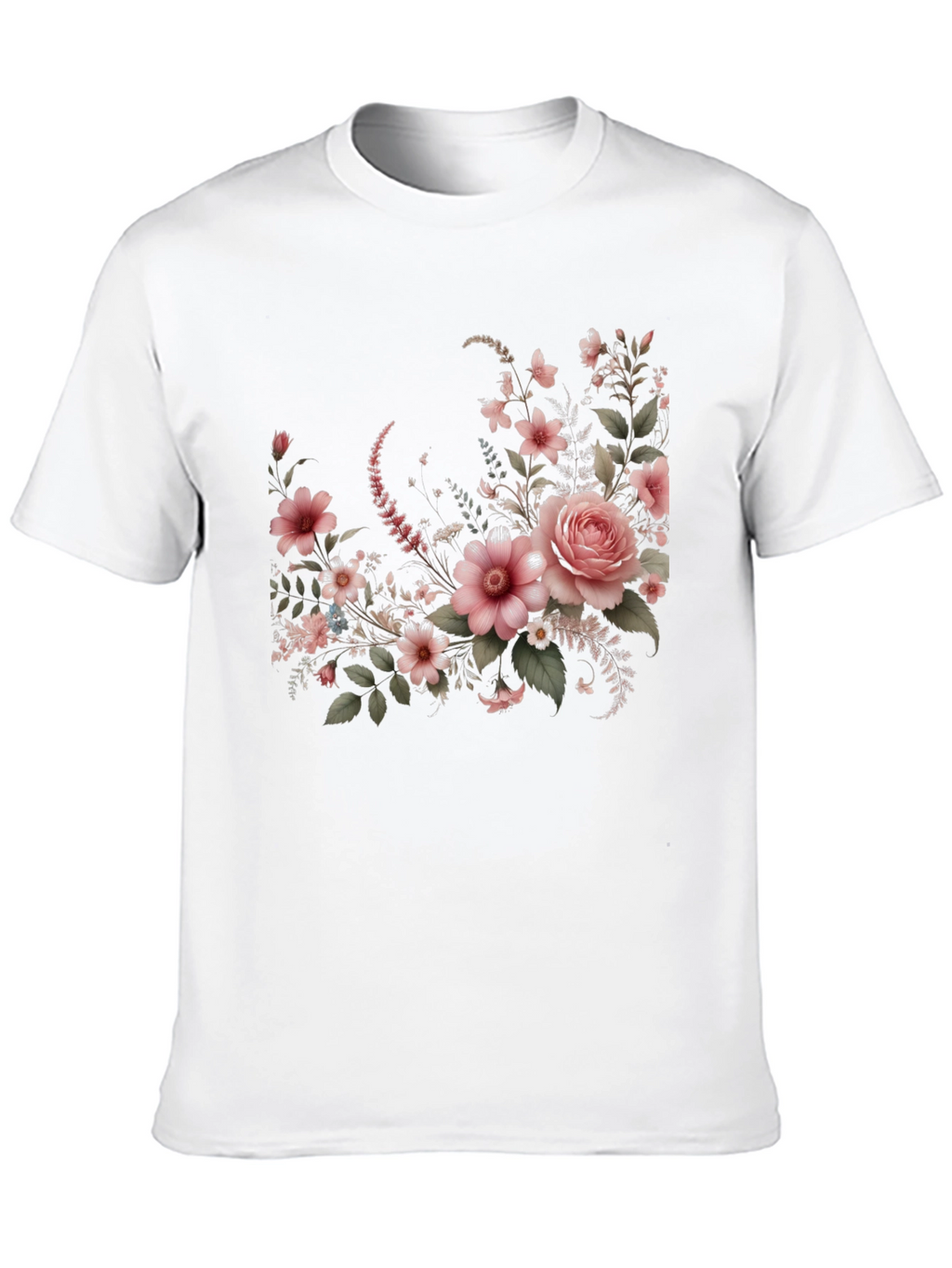 Floral Graphic Black T-Shirt