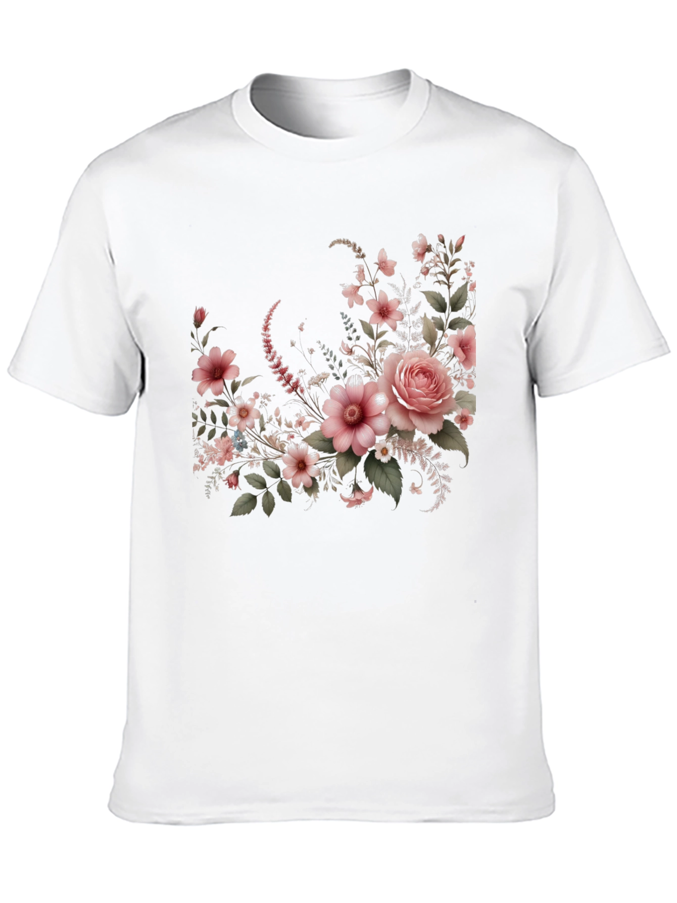 Floral Graphic Black T-Shirt
