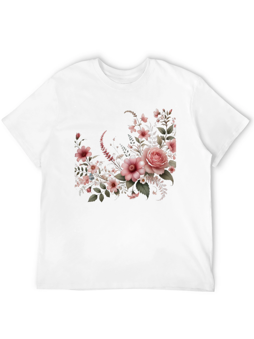 Floral Graphic Black T-Shirt