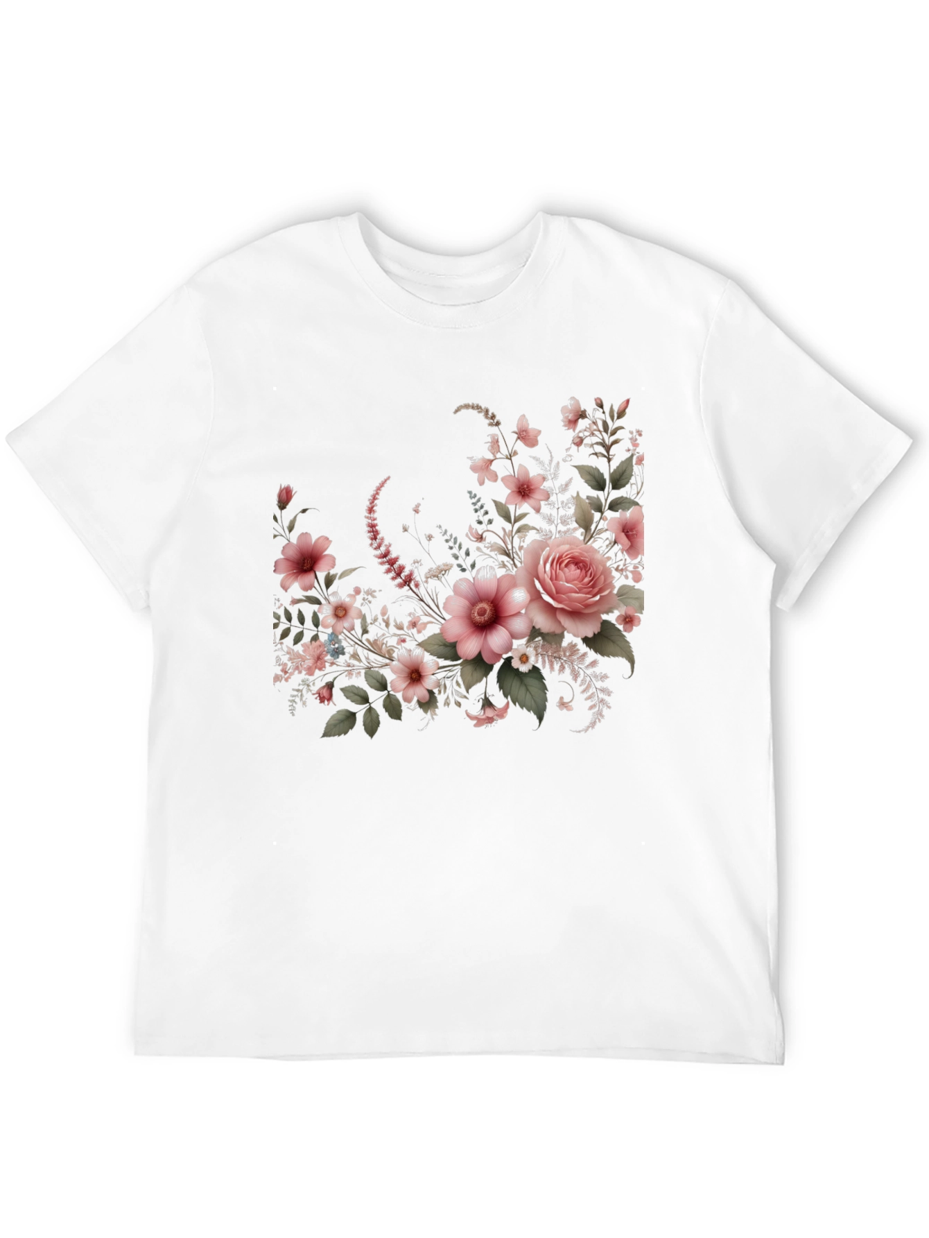Floral Graphic Black T-Shirt