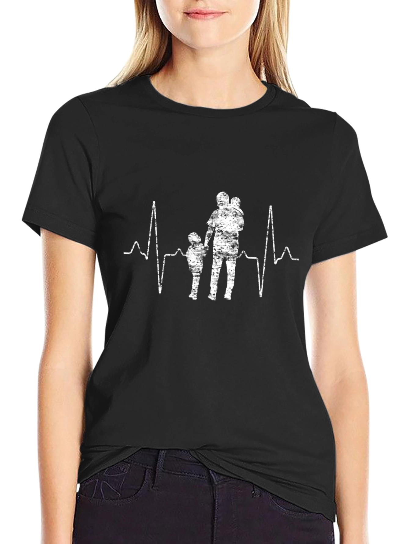 Heartbeat Dad and Kids Graphic Tee