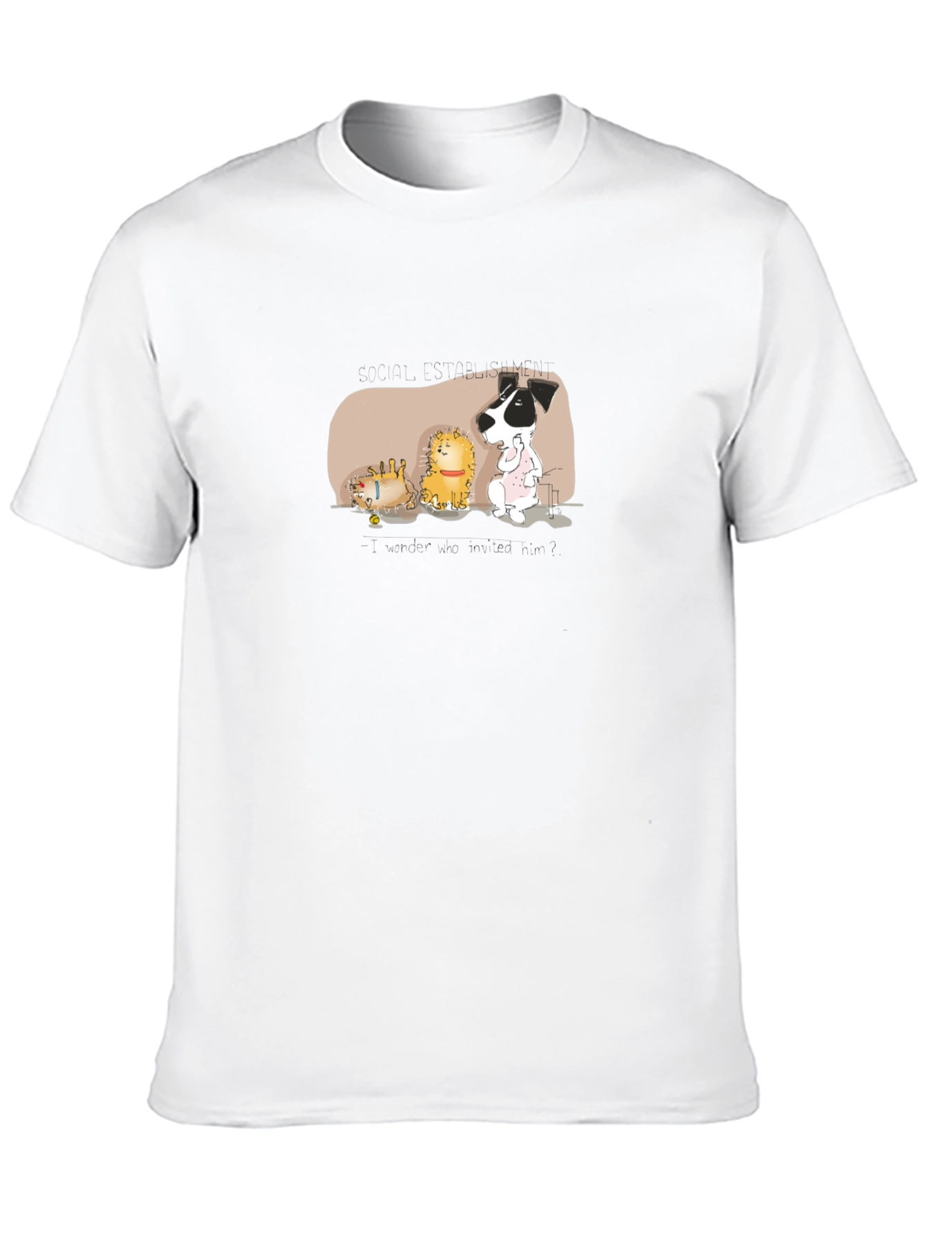 Cartoon Animal Nap Time Black T-Shirt