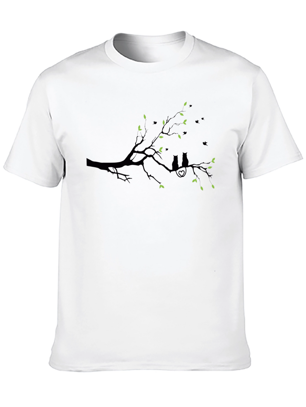 Black Cats on Tree Branch Graphic Tee